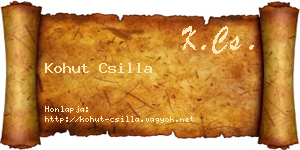Kohut Csilla névjegykártya